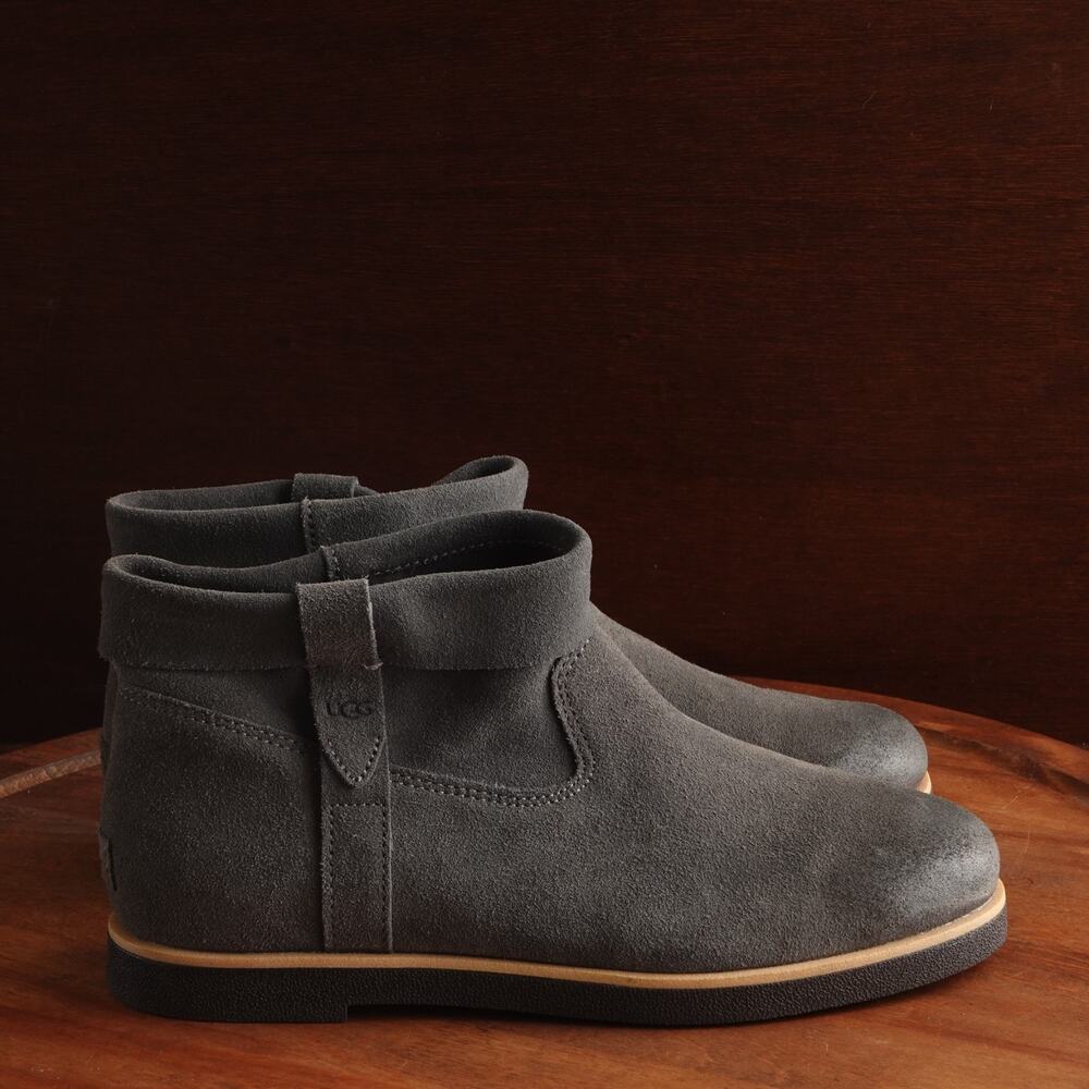 UGG Boots Womens SZ 9 Gray Josefene Cuff Suede Distressed Ankle Casual Outdoor